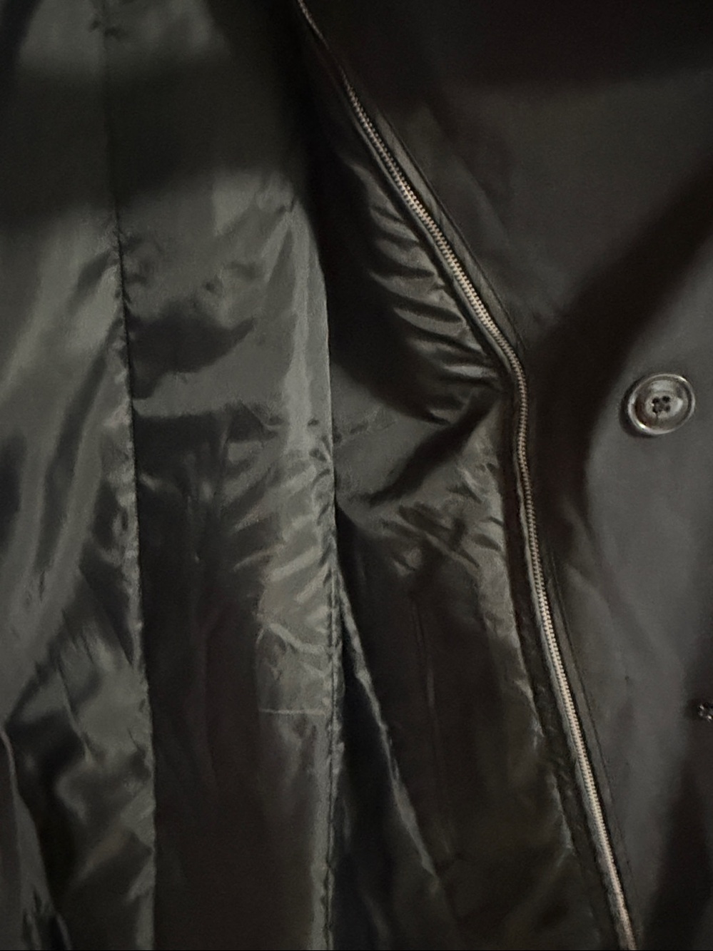 American Apparel Black All-Weather Coat View 3